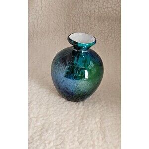 Teal Mixed Color Vase